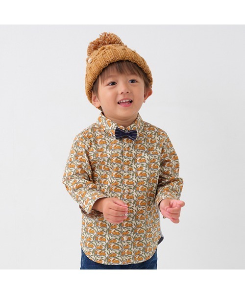 sense of wonder(センスオブワンダー)の「Cotton Tail蝶タイ付シャツ(シャツ/ブラウス・キッズ・ピンク/キャメル・90cm/110cm/120cm/130cm/100cm)」の20枚目の写真