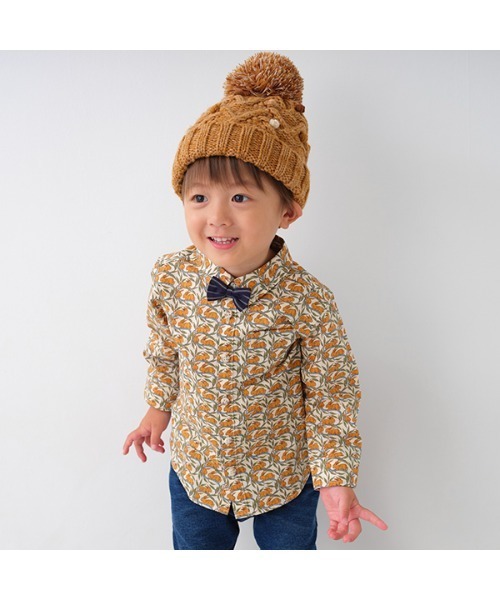 sense of wonder(センスオブワンダー)の「Cotton Tail蝶タイ付シャツ(シャツ/ブラウス・キッズ・ピンク/キャメル・90cm/110cm/120cm/130cm/100cm)」の21枚目の写真
