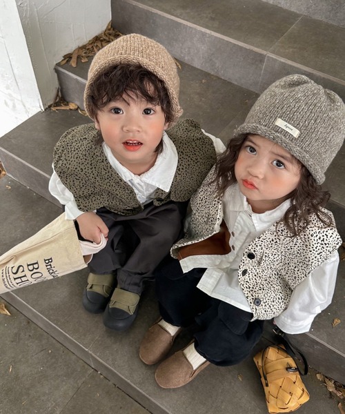 aimoha（アイモハ）の「【aimoha-KIDS-】子供服　ヒョウ柄ベスト（ベスト・キッズ・グレー/オフホワイト・120/100/90/110/80）」の8枚目の写真