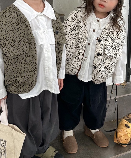 aimoha（アイモハ）の「【aimoha-KIDS-】子供服　ヒョウ柄ベスト（ベスト・キッズ・グレー/オフホワイト・120/100/90/110/80）」の10枚目の写真