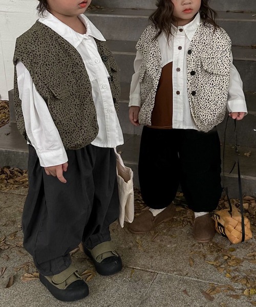 aimoha（アイモハ）の「【aimoha-KIDS-】子供服　ヒョウ柄ベスト（ベスト・キッズ・グレー/オフホワイト・120/100/90/110/80）」の9枚目の写真