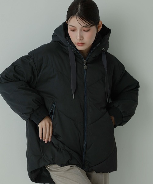 Filomo（フィローモ）の「[Filomo]エコダウンコート（ダウンジャケット/コート・レディース・カーキ/ブラック/アイボリー・L/M）」の11枚目の写真