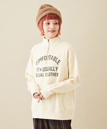 CUBE SUGAR | トンプキン裏毛スウェットハーフジッププルオーバー(スウェット)