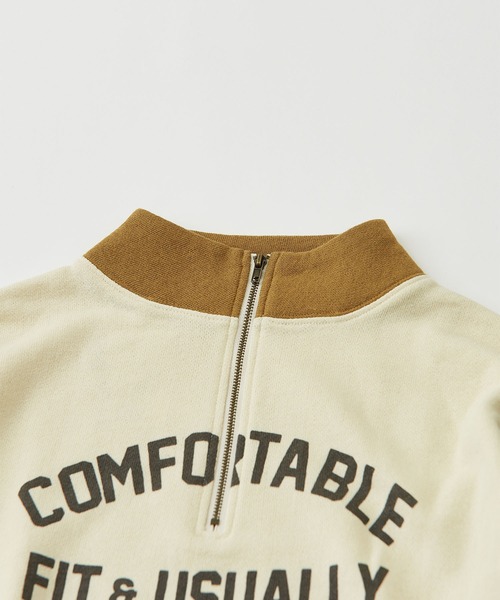 CUBE SUGAR（キューブシュガー）の「トンプキン裏毛スウェットハーフジッププルオーバー（スウェット・レディース・マスタード/マルチ/ワイン/ナチュラル/ブラック・M）」の19枚目の写真