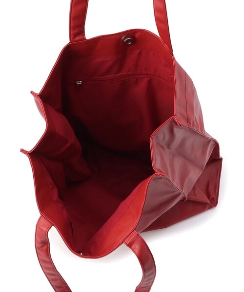 one'sterrace（ワンズテラス）の「◆プラセル合皮ワイドトート（トートバッグ・レディース・レッド系9/ライトグリーン系/アイボリー系8/イエロー系8/ブルー系その他7/ブラック系8/ピンク系9/パープル系2・99）」の17枚目の写真