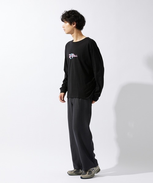JOURNAL STANDARD relume(ジャーナルスタンダード レリューム)の「【ZOZO限定】TENPLA&Co L/S 4(Tシャツ/カットソー・メンズ・ホワイト×レッド/ホワイト×グリーン/ブラック×グリーン/ホワイト×ブルー/ブラック×パープル/ホワイト×ネイビー/ブラック×ピンク/ブラック×イエロー・S/M/L/XL/XS/XXL)」の9枚目の写真