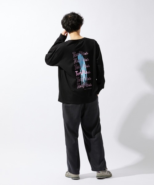 JOURNAL STANDARD relume(ジャーナルスタンダード レリューム)の「【ZOZO限定】TENPLA&Co L/S 4(Tシャツ/カットソー・メンズ・ホワイト×レッド/ホワイト×グリーン/ブラック×グリーン/ホワイト×ブルー/ブラック×パープル/ホワイト×ネイビー/ブラック×ピンク/ブラック×イエロー・S/M/L/XL/XS/XXL)」の10枚目の写真