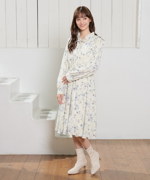 Honeys（ハニーズ）の「リボン付フリルワンピース（ワンピース・レディース・ピンク系その他/ホワイト系その他/ブラック・M/L/S/LL）」の7枚目の写真