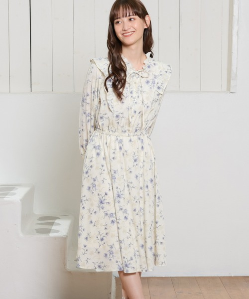 Honeys（ハニーズ）の「リボン付フリルワンピース（ワンピース・レディース・ピンク系その他/ホワイト系その他/ブラック・M/L/S/LL）」の9枚目の写真