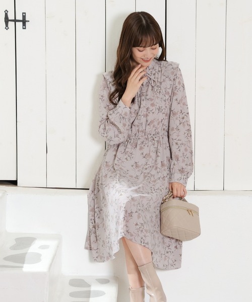 Honeys（ハニーズ）の「リボン付フリルワンピース（ワンピース・レディース・ピンク系その他/ホワイト系その他/ブラック・M/L/S/LL）」の13枚目の写真