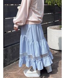 merry jenny | windowシアーギンガムスカート(スカート)