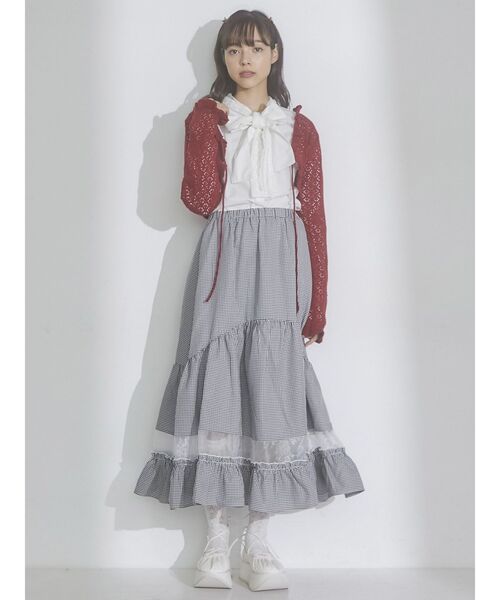 merry jenny(メリージェニー)の「windowシアーギンガムスカート(スカート・レディース・ブラック/ブルー・FREE)」の7枚目の写真