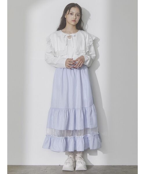 新品⭐️メリージェニー　スカート merry jenny（メリージェニー）の「windowシアーギンガム
