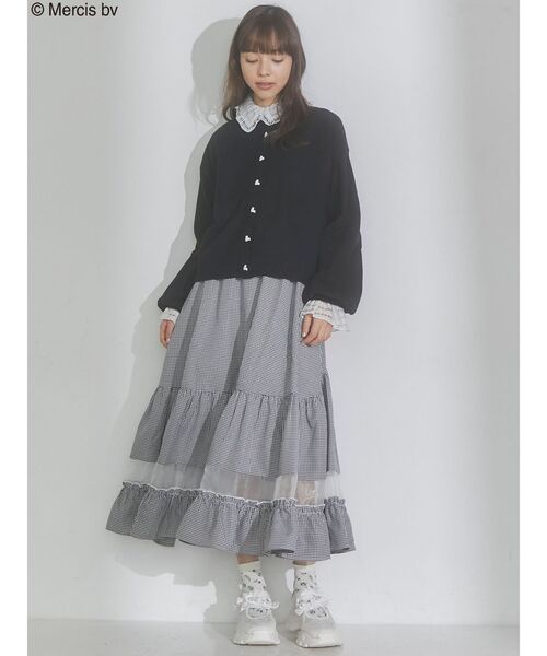 merry jenny(メリージェニー)の「windowシアーギンガムスカート(スカート・レディース・ブラック/ブルー・FREE)」の20枚目の写真