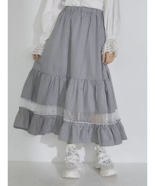 merry jenny(メリージェニー)の「windowシアーギンガムスカート(スカート・レディース・ブラック/ブルー・FREE)」の22枚目の写真