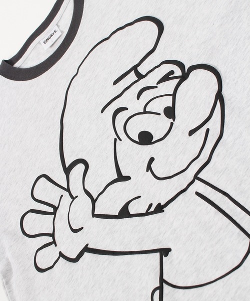 ALWAYS GOOD TIME(オルウェイズグッドタイム)の「【THE SMURFS/スマーフ】発砲プリントクルーネックロンT(Tシャツ/カットソー・メンズ・オートミール/オフホワイト・L/LL/M)」の10枚目の写真