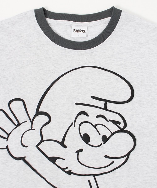 ALWAYS GOOD TIME(オルウェイズグッドタイム)の「【THE SMURFS/スマーフ】発砲プリントクルーネックロンT(Tシャツ/カットソー・メンズ・オートミール/オフホワイト・L/LL/M)」の9枚目の写真
