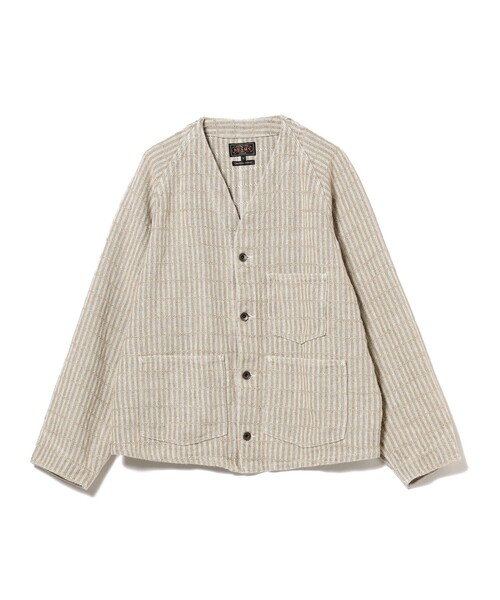 ビームス　BEAMS ストライプ　ジャケット　メンズ　夏　XL ブルー 21160443015_D_3.jpg