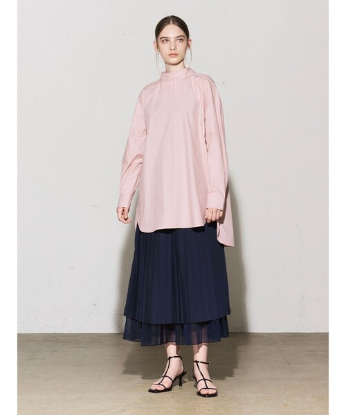 MIDIUMISOLID(ミディウミソリッド)の「MIDIUMISOLID for Ladies ハイネックドロップショルダープルオーバー(シャツ/ブラウス・レディース・ブラック/レッド/オフホワイト・FREE)」の17枚目の写真