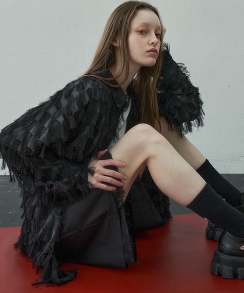 AIVER(アイバー)の「AIVER シアーフリンジシャツ(シャツ/ブラウス・メンズ・ホワイト/ブラック・SMALL/MEDIUM/LARGE)」の16枚目の写真