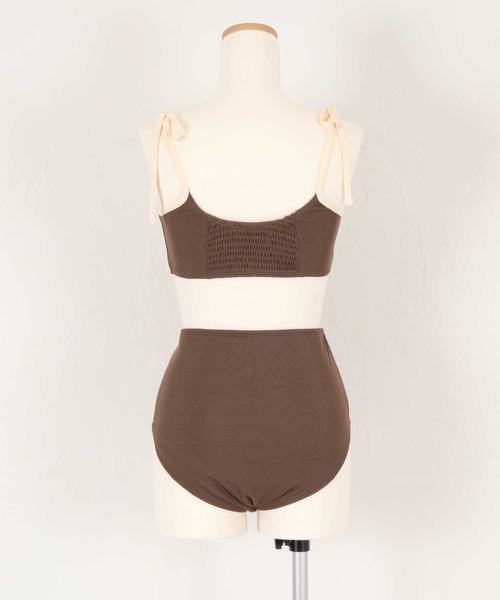 ロンパース付ショルダーリボンビキニ/セット水着（水着）｜titivate