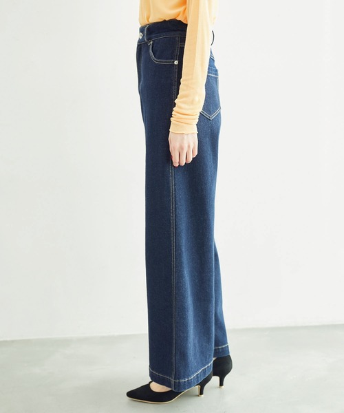 ROPE' PICNIC(ロペピクニック)の「【ウエスト革命デニム】ウエストシェイプデニムワイドパンツ(デニムパンツ・レディース・オフホワイト/サックスブルー/ネイビー・38/40/36)」の13枚目の写真