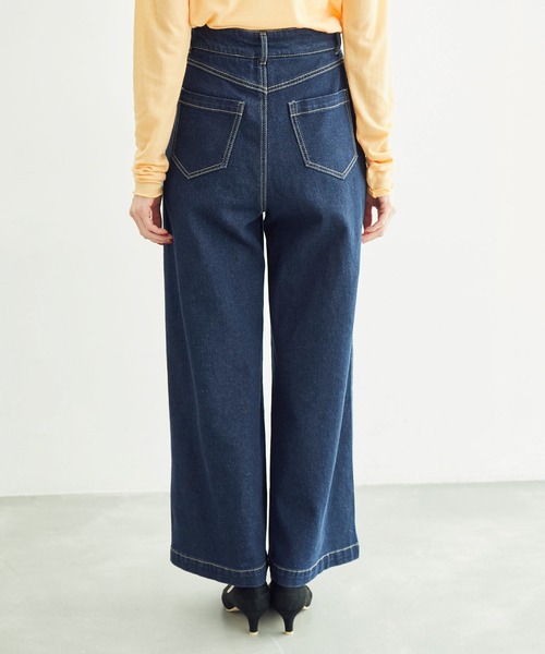 ROPE' PICNIC(ロペピクニック)の「【ウエスト革命デニム】ウエストシェイプデニムワイドパンツ(デニムパンツ・レディース・オフホワイト/サックスブルー/ネイビー・38/40/36)」の14枚目の写真