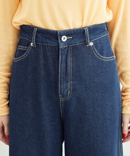 ROPE' PICNIC(ロペピクニック)の「【ウエスト革命デニム】ウエストシェイプデニムワイドパンツ(デニムパンツ・レディース・オフホワイト/サックスブルー/ネイビー・38/40/36)」の15枚目の写真