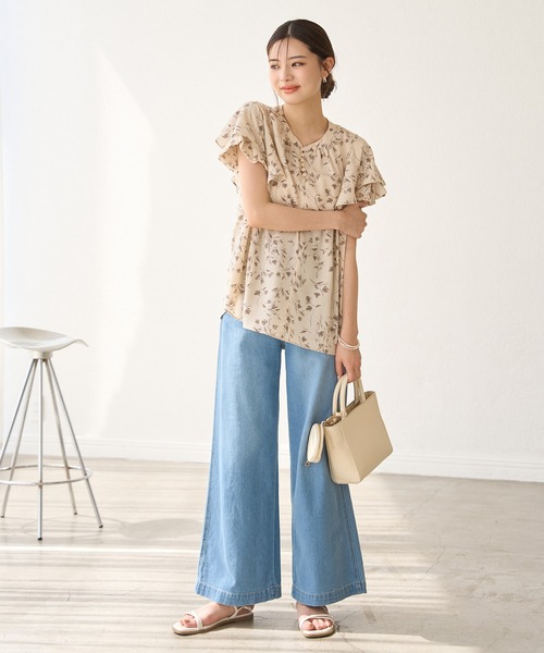 ROPE' PICNIC(ロペピクニック)の「【ウエスト革命デニム】ウエストシェイプデニムワイドパンツ(デニムパンツ・レディース・オフホワイト/サックスブルー/ネイビー・38/40/36)」の22枚目の写真