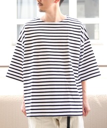 ORCIVAL/オーシバル　コットンロード　ワイドボディボートネックショートスリーブプルオーバー　ボーダー　WIDE BODY BOAT NECK SHORTSLEEVE PULLOVER BORDER　B263