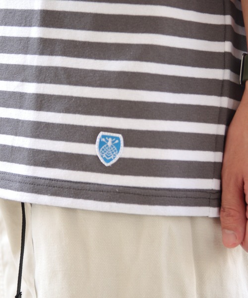 ORCIVAL(オーシバル)の「ORCIVAL/オーシバル コットンロード ワイドボディボートネックショートスリーブプルオーバー ボーダー WIDE BODY BOAT NECK SHORTSLEEVE PULLOVER BORDER B263(Tシャツ/カットソー・メンズ・グレー/ホワイト×ブラック・4/3)」の12枚目の写真