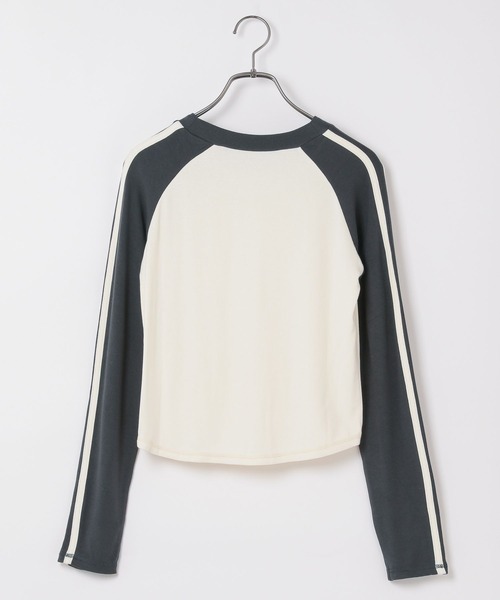 Heather（ヘザー）の「ラグランラインTEE　105314（Tシャツ/カットソー・レディース・ベージュ/ネイビー/グレー・FREE）」の9枚目の写真