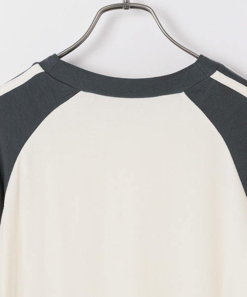 Heather（ヘザー）の「ラグランラインTEE　105314（Tシャツ/カットソー・レディース・ベージュ/ネイビー/グレー・FREE）」の10枚目の写真