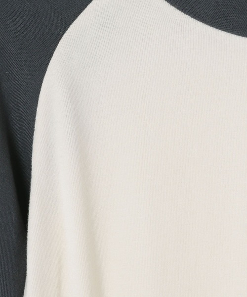 Heather（ヘザー）の「ラグランラインTEE　105314（Tシャツ/カットソー・レディース・ベージュ/ネイビー/グレー・FREE）」の11枚目の写真