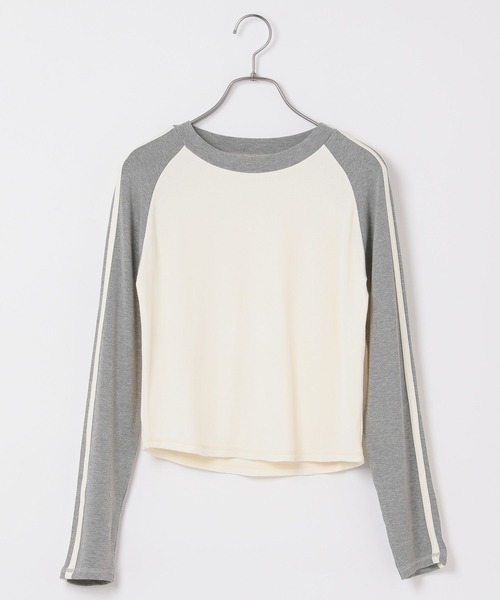 Heather（ヘザー）の「ラグランラインTEE　105314（Tシャツ/カットソー・レディース・ベージュ/ネイビー/グレー・FREE）」の14枚目の写真