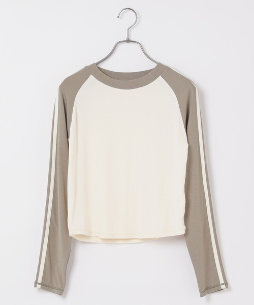 Heather（ヘザー）の「ラグランラインTEE　105314（Tシャツ/カットソー・レディース・ベージュ/ネイビー/グレー・FREE）」の15枚目の写真