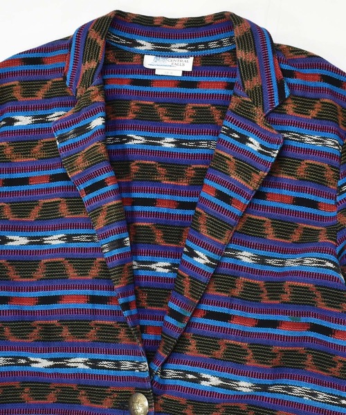 VINTAGE（ヴィンテージ）の「【ヴィンテージ古着】80's CENTRAL FALLS ネイティブパターン テーラードジャケット USA製（テーラードジャケット・メンズ・その他・LARGE）」の6枚目の写真