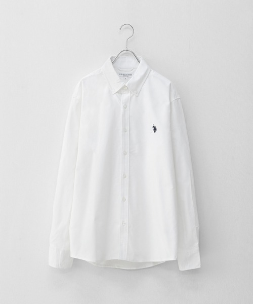 U.S. POLO ASSN.(ユーエスポロアッスン)の「【U.S. POLO ASSN.】 オックスフォード ワンポイント ロゴ刺繍 ボタンダウン 長袖 シャツ(シャツ/ブラウス・メンズ・ライラック/ホワイト/ホワイト×ネイビー/ネイビー/インディゴブルー・MEDIUM/LARGE/X-LARGE)」の2枚目の写真