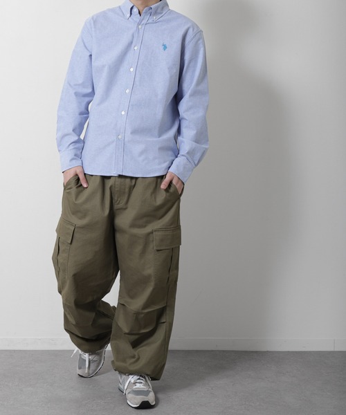 U.S. POLO ASSN.(ユーエスポロアッスン)の「【U.S. POLO ASSN.】 オックスフォード ワンポイント ロゴ刺繍 ボタンダウン 長袖 シャツ(シャツ/ブラウス・メンズ・ライラック/ホワイト/ホワイト×ネイビー/ネイビー/インディゴブルー・MEDIUM/LARGE/X-LARGE)」の16枚目の写真