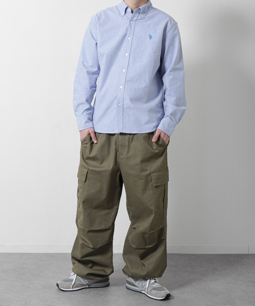 U.S. POLO ASSN.(ユーエスポロアッスン)の「【U.S. POLO ASSN.】 オックスフォード ワンポイント ロゴ刺繍 ボタンダウン 長袖 シャツ(シャツ/ブラウス・メンズ・ライラック/ホワイト/ホワイト×ネイビー/ネイビー/インディゴブルー・MEDIUM/LARGE/X-LARGE)」の7枚目の写真