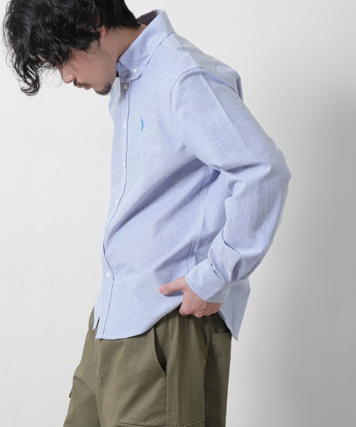 U.S. POLO ASSN.(ユーエスポロアッスン)の「【U.S. POLO ASSN.】 オックスフォード ワンポイント ロゴ刺繍 ボタンダウン 長袖 シャツ(シャツ/ブラウス・メンズ・ライラック/ホワイト/ホワイト×ネイビー/ネイビー/インディゴブルー・MEDIUM/LARGE/X-LARGE)」の22枚目の写真