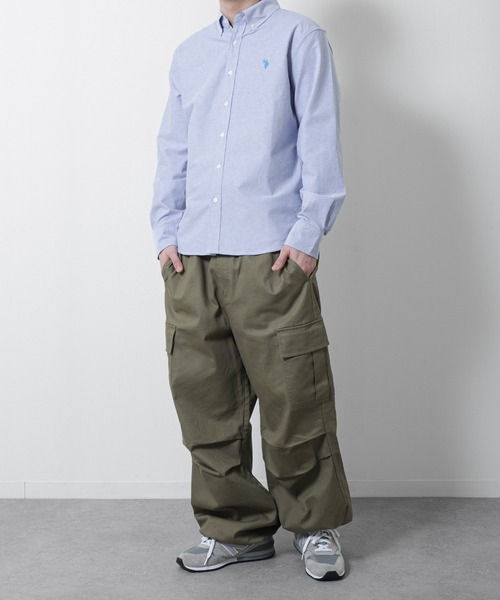 U.S. POLO ASSN.(ユーエスポロアッスン)の「【U.S. POLO ASSN.】 オックスフォード ワンポイント ロゴ刺繍 ボタンダウン 長袖 シャツ(シャツ/ブラウス・メンズ・ライラック/ホワイト/ホワイト×ネイビー/ネイビー/インディゴブルー・MEDIUM/LARGE/X-LARGE)」の15枚目の写真