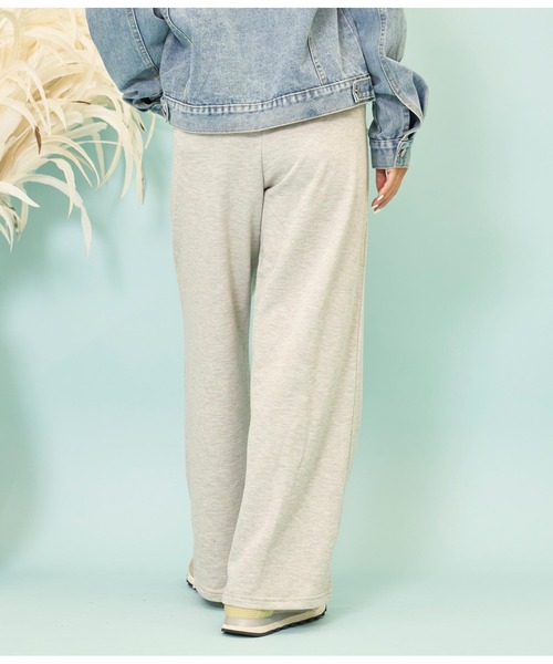 anap mimpi（アナップミンピ）の「フリンジベルト 裏毛 スウェット リラックス ワイド パンツ（スウェットパンツ・レディース・ダークグレー/ベージュ/グレー・FREE）」の8枚目の写真