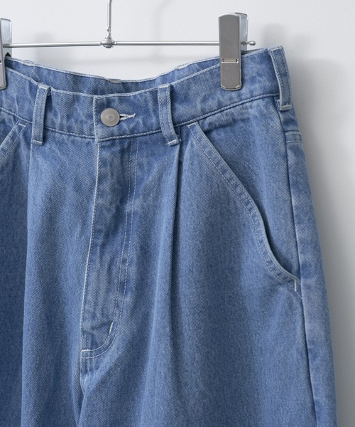 WHIMSIC（ウィムジック）の「【UNISEX】タックワイドデニムパンツ（デニムパンツ・メンズ・チャコールグレー/ブルー・2/1）」の7枚目の写真