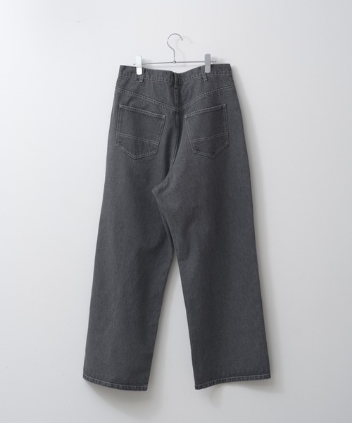 WHIMSIC（ウィムジック）の「【UNISEX】タックワイドデニムパンツ（デニムパンツ・メンズ・チャコールグレー/ブルー・2/1）」の22枚目の写真