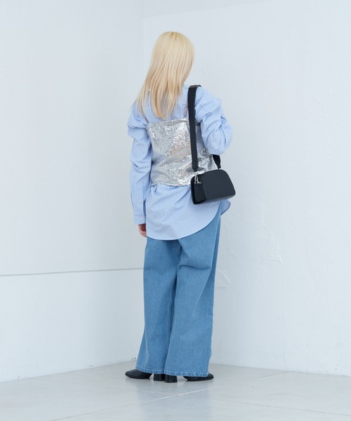 WHIMSIC（ウィムジック）の「【UNISEX】タックワイドデニムパンツ（デニムパンツ・メンズ・チャコールグレー/ブルー・2/1）」の17枚目の写真