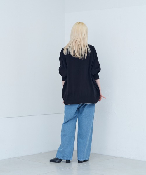 WHIMSIC（ウィムジック）の「【UNISEX】タックワイドデニムパンツ（デニムパンツ・メンズ・チャコールグレー/ブルー・2/1）」の20枚目の写真