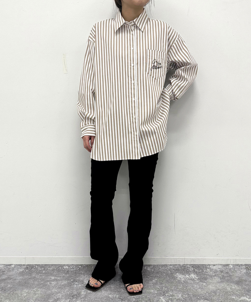 U by SPICK&SPAN(ユーバイスピックアンドスパン)の「ポケット刺繍シャツ(シャツ/ブラウス・レディース・タン/ブルー・FREE)」の6枚目の写真