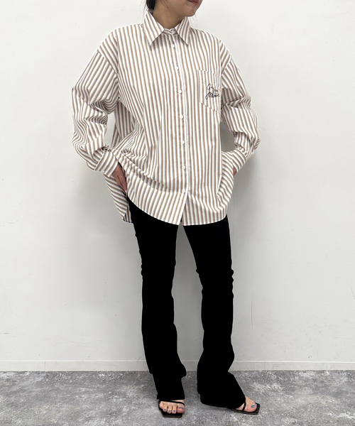 U by SPICK&SPAN(ユーバイスピックアンドスパン)の「ポケット刺繍シャツ(シャツ/ブラウス・レディース・タン/ブルー・FREE)」の22枚目の写真