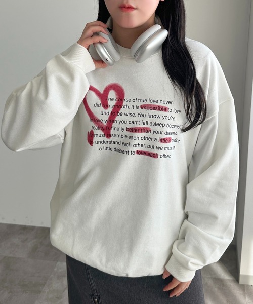 apres jour mignon(アプレジュールミニョン)の「スプレーアートロゴスウェット【ZOZOTOWN限定アイテム】(スウェット・レディース・オフホワイト/ホワイト系その他/ホワイト系その他2・X-LARGE/フリー)」の6枚目の写真